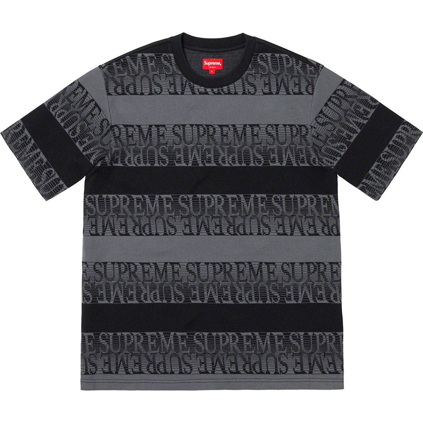 Text Stripe Jacquard S/S Top view 4